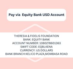 EQUITY BANK USD ACCOUNT.