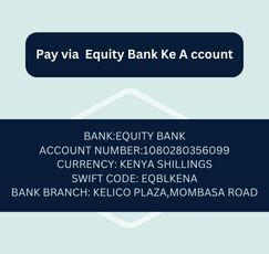 EQUITY BANK KE ACCOUNT. 